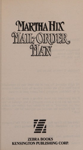 Mail-order Man (Zebra Lovegram Historical Romance)