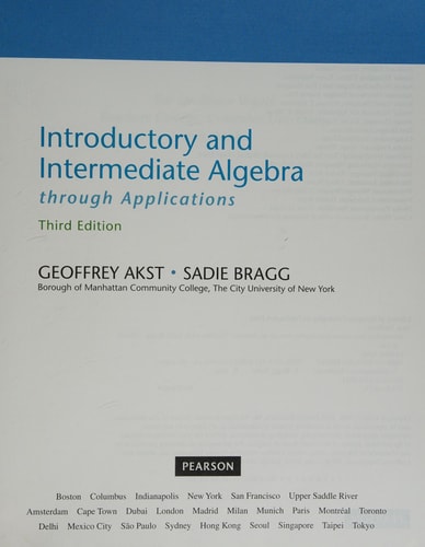 Introductory and Intermediate Algebra through Applications (3rd Edition)