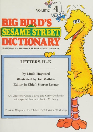 BIG BIRD'S SESAME STREET DICTIONARY Volume 5