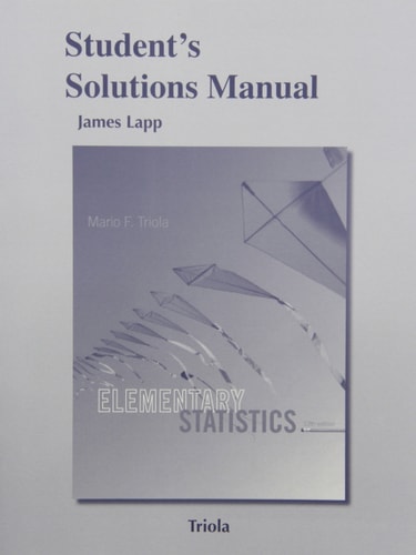 Student's Solutions Manual for Elementary Statistics