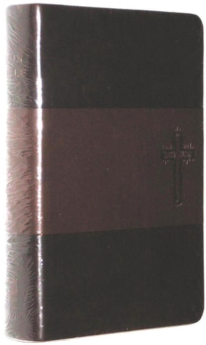 NIV Zondervan Compact Pocket Bible Chocolate Brown Italian Duo Tone