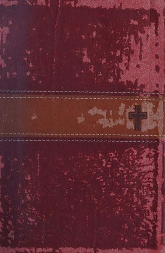 NIV Gift Bible Bible Burgundy/Tan with Cross-Walmart