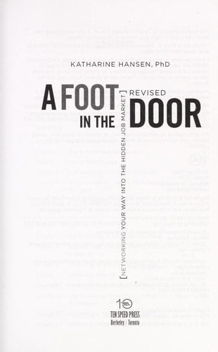 A Foot in the Door: Networking Your Way into the Hidden Job Market