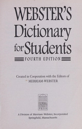 Webster's Dictionary for Students, Fourth Edition