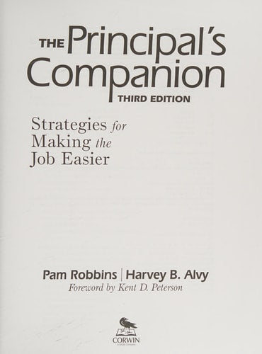 The Principal's Companion: Strategies for Making the Job Easier