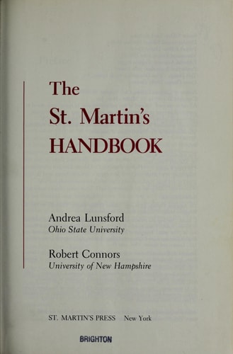 The St. Martin's handbook