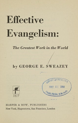 Effective Evangelism