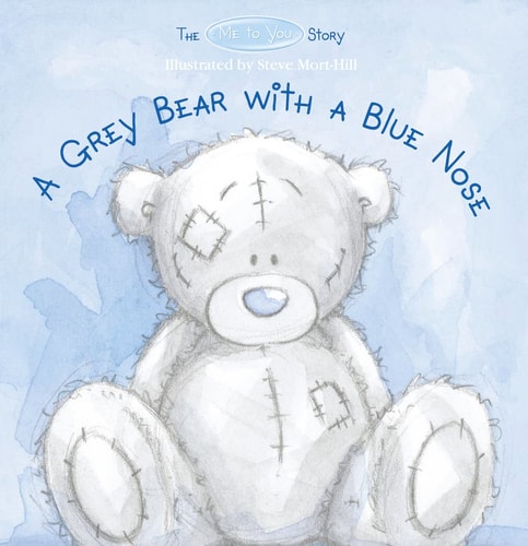A Grey Bear with a Blue Nose.