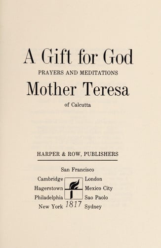 A Gift for God: Prayers and Meditations