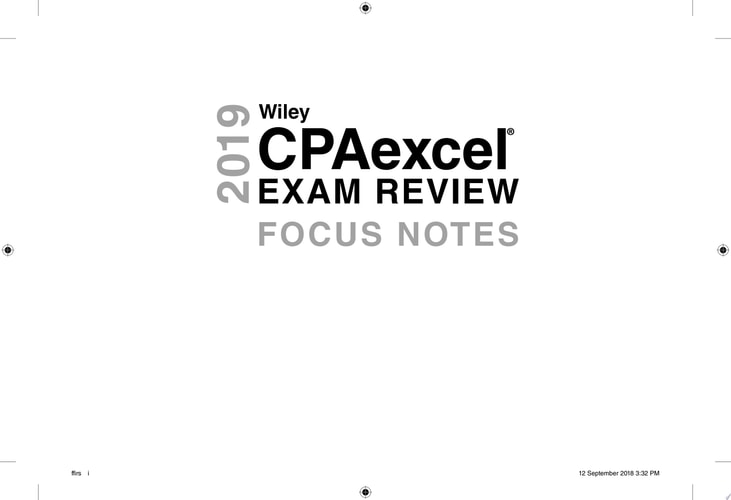 Wiley CPAexcel Exam Review 2019 Focus Notes: Financial Accounting and Reporting