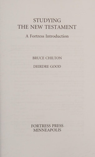 Studying the New Testament: A Fortress Introduction (Fortress Introductions)