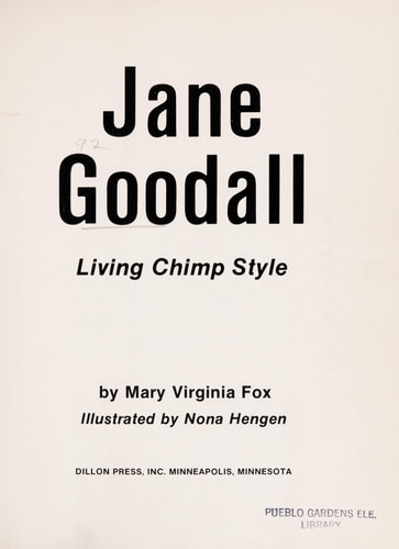 Jane Goodall, Living Chimp Style (Taking Part Books)