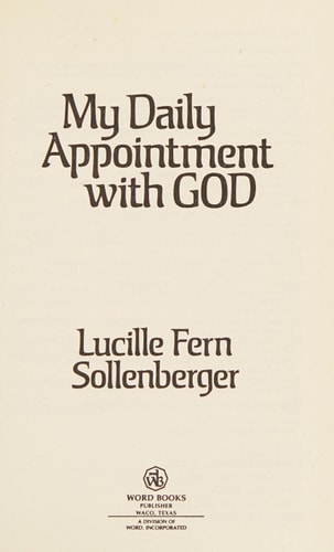 My daily appointment with God