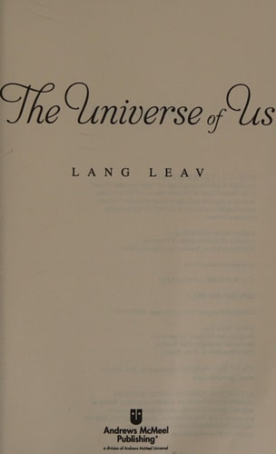 The Universe of Us, Volume 4 (Lang Leav)