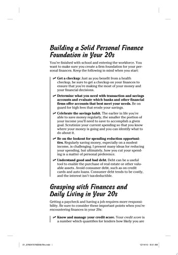 Personal Finance in Your 20s For Dummies
