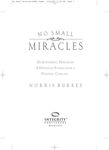 No Small Miracles: Heartwarming, Humorous, and Hopefilled Stories from a Pediatric Chaplain