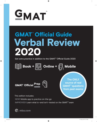 GMAT Official Guide Verbal Review 2020