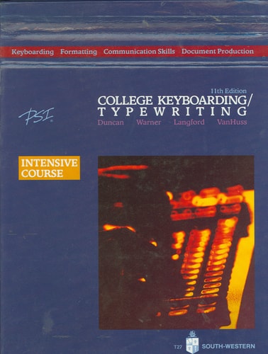College Keyboarding Typewriting: Intensive Course (T27)