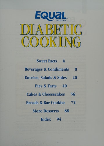 Diabetic Cooking: Equal Sweetner