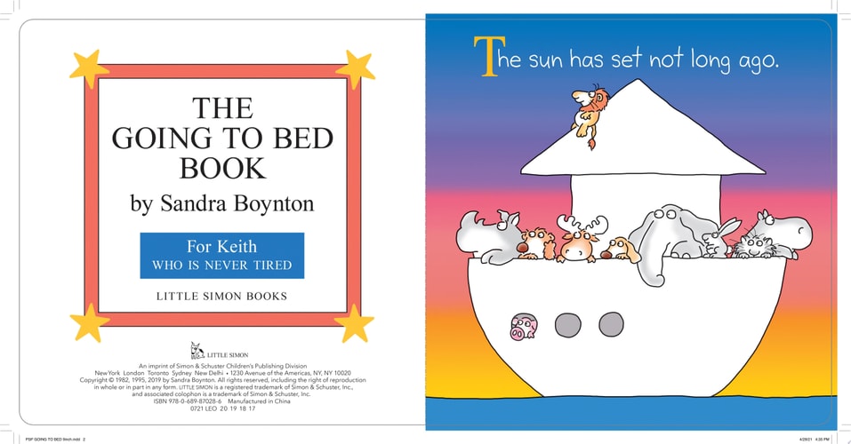 The Going to Bed Book Oversized Lap Board Book