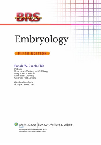 BRS Embryology (Board Review Series)