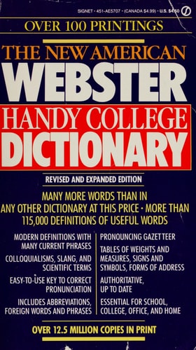 Webster's Handy College Dictionary, The New American