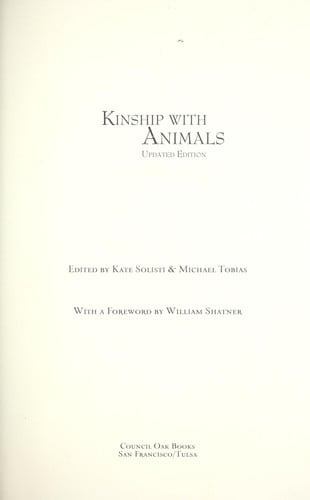 Kinship with Animals: Updated Edition