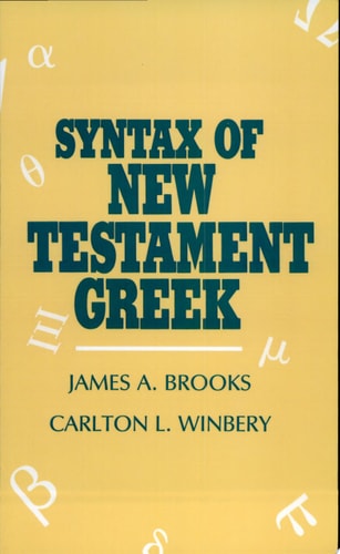 Syntax of New Testament Greek