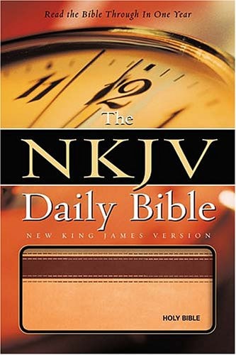 Daily Bible: New King James Version, Tan/mahogany