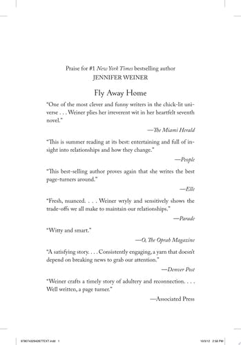 Fly Away Home: A Novel