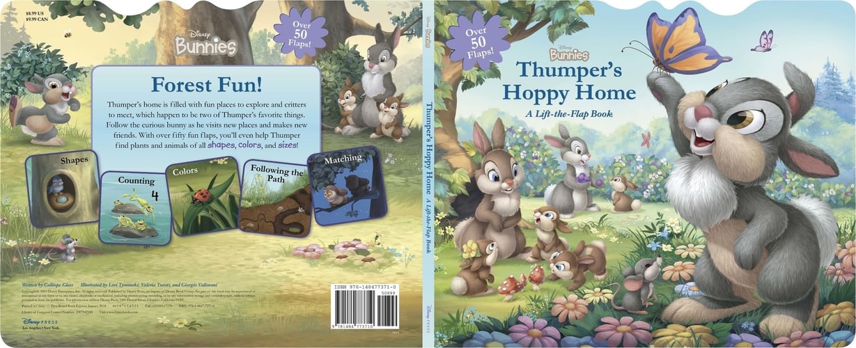 Disney Bunnies: Thumper's Hoppy Home A Lift-the-Flap Board Book