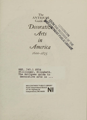 Antique Guide to Decorative Arts