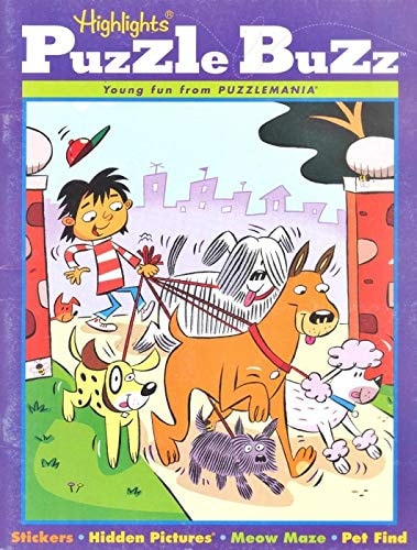 Highlights Puzzle Buzz: Young Fun From Puzzlemania (Purple cover: Boy walking multiple dogs.)