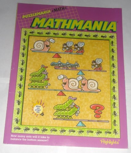 Mathmania: Puzzlemania + Math (Ants/ Seesaw Cover) (How many ants will it take to balance the bottom seesaw?)