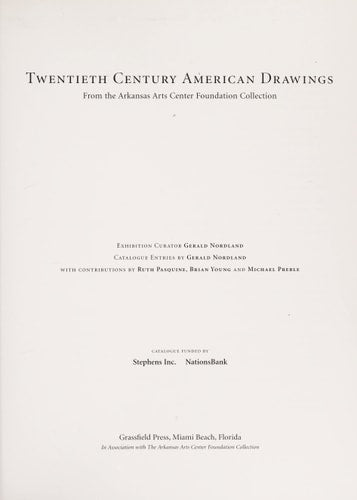Twentieth century American drawings from the Arkansas Arts Center Foundation collection
