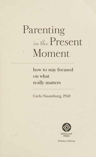 Parenting in the Present Moment: How to Stay Focused on What Really Matters