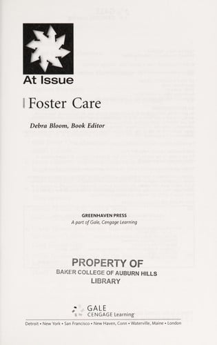 Foster Care (At Issue)