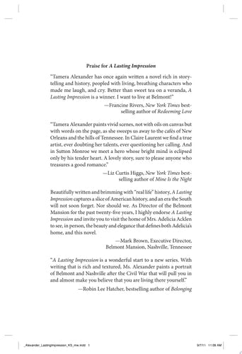 A Lasting Impression (A Belmont Mansion Novel)
