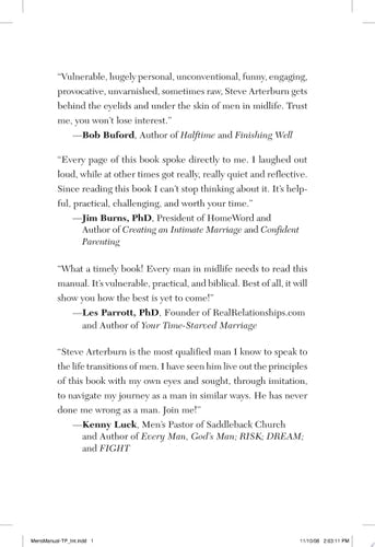 Midlife Manual for Men: Finding Significance in the Second Half (Life Transitions)
