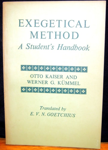 Exegetical Method: A Student Handbook