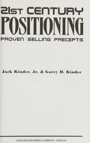 21st century positioning: Proven selling precepts