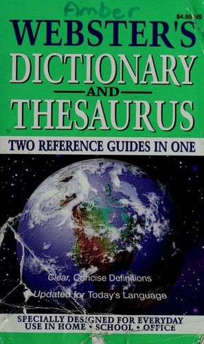 Webster's Dictionary and Thesaurus: Easy-to-read Format