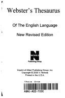 Webster's Backpack Thesaurus (Webster's Backpack, Thesaurus)