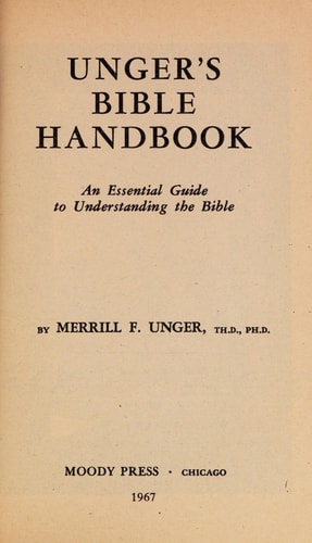 Ungers Bible Handbook