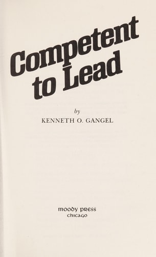 Competent to Lead