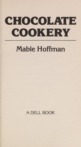 Chocolate Cookery