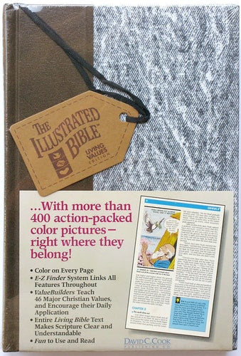 Illustrated Bible Deluxe Leather-Black Denim