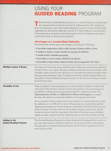 Guided Reading Program, Teacher's Guide