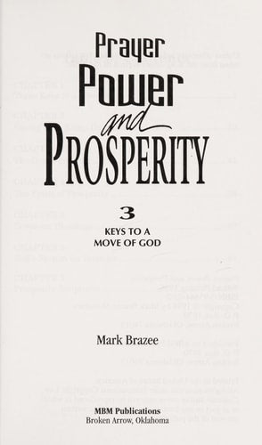 Prayer, Power, and Prosperity: Three Keys to a Move of God