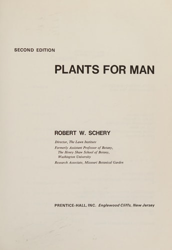 Plants for man